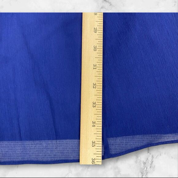 J Crew Heidi Dress Size 4 100% Silk Chiffon A-line V Neck Style 93100 - Picture 10 of 16